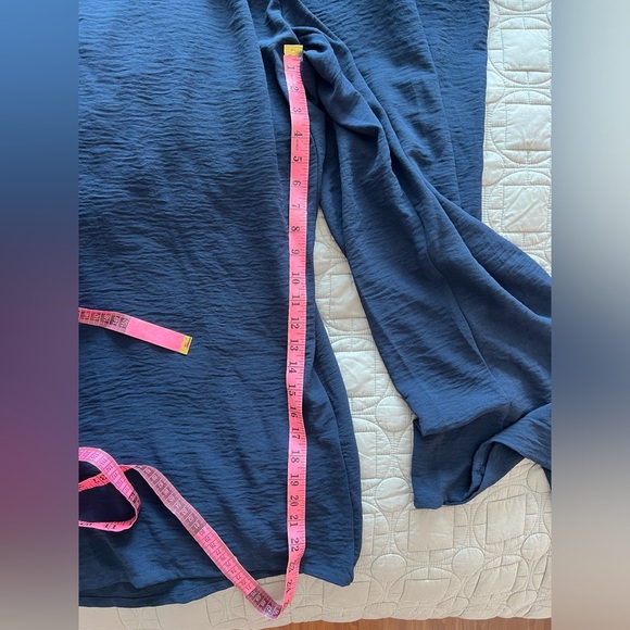 NWT Vince Camuto Classic Navy Tie Front Sleeveless Wide Leg Jumpsuit 3X - Picture 14 of 16